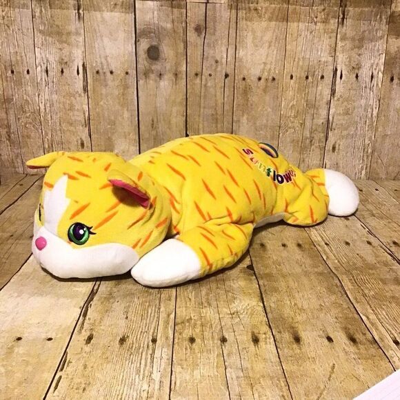 Vintage Lisa Frank Sunflower‎ 23” Yellow Cat Plush 1998